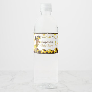 Solrosförpackare för vattenflaska vattenflaskor etikett