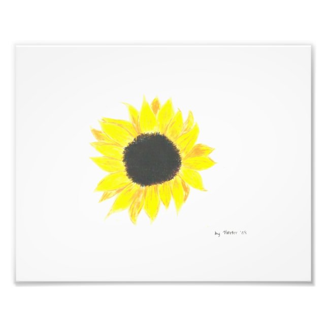 Solrosfoto - Papper konst Fototryck (Framsidan)
