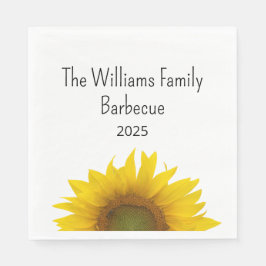 Solrosfoto, sommarfamilj Barbecue Pappersservett