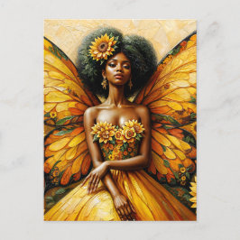 Solrosfransk amerikansk Fairy Art Vykort