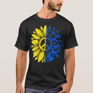 Solrosfreden i Ukraina Flagga Ukraina Fla T Shirt