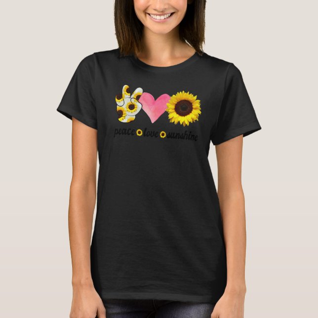Solrosfreden Kärlek Sunshine T Shirt (Framsida)