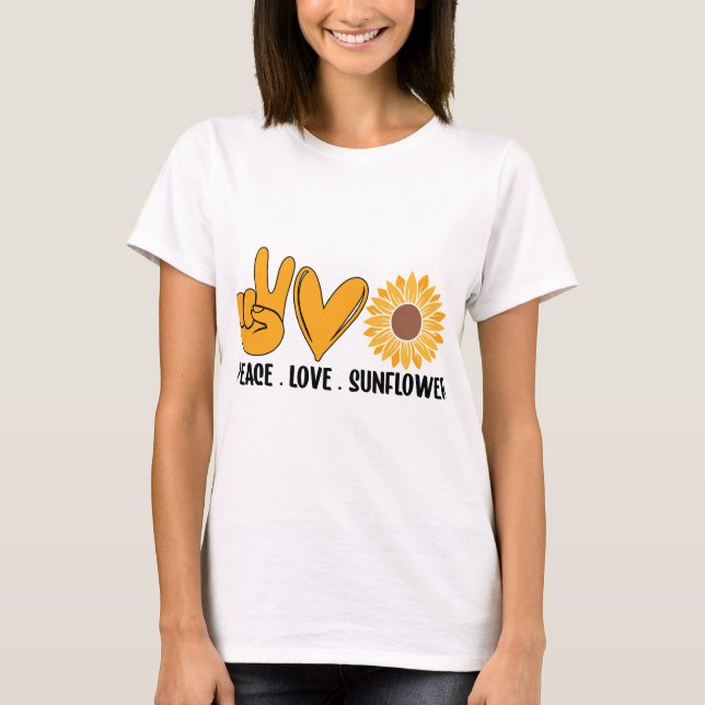 Solrosfreden Kärlek T Shirt (Framsida)