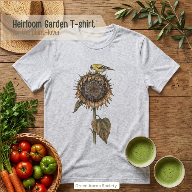Solrosfrö huvud Botanisk  T Shirt (Skapare uppladdad)