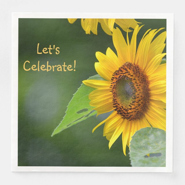 Solrosfrön Låt oss Celebrate Pappersservett (Framsida)