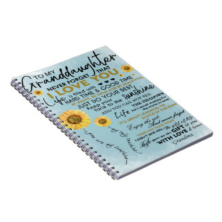 Solrosgåva till min mordotter anteckningsbok