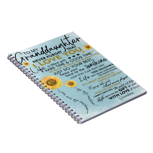 Solrosgåva till min mordotter anteckningsbok (Högra Sidan)