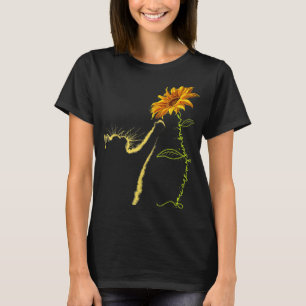 Solrosgåvor för kattlovers, katt Mamma, katt L T Shirt