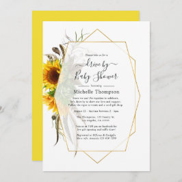 Solrosgeometrisk sommarkörning efter dusch inbjudningar