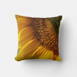 Solrosgevär - Modern Gult Blommigt Design Kudde