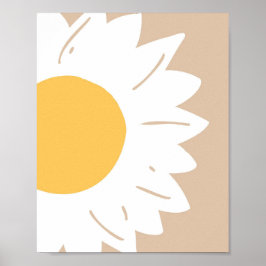 Solrosglöd – minimalistisk blomsterkonst för vägga poster