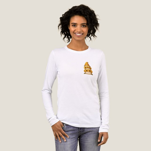 Solrosgnom Dolda Leenden Under det Gyllene  T Shirt (Hel framsida)