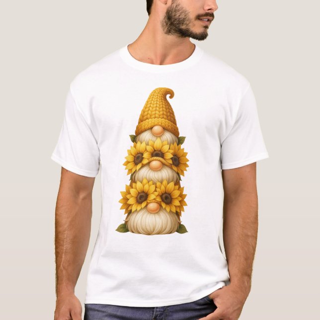 Solrosgnom Dolda Leenden Under Det Gyllene  T Shirt (Framsida)