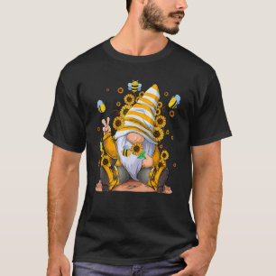 Solrosgnom Med Bipunk Gnom För Blomma  T Shirt