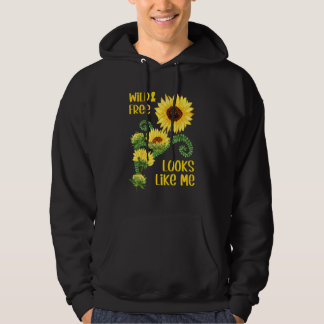 Solrosgrafi av blommigt för kvinnliga barn - Vild  Hoodie