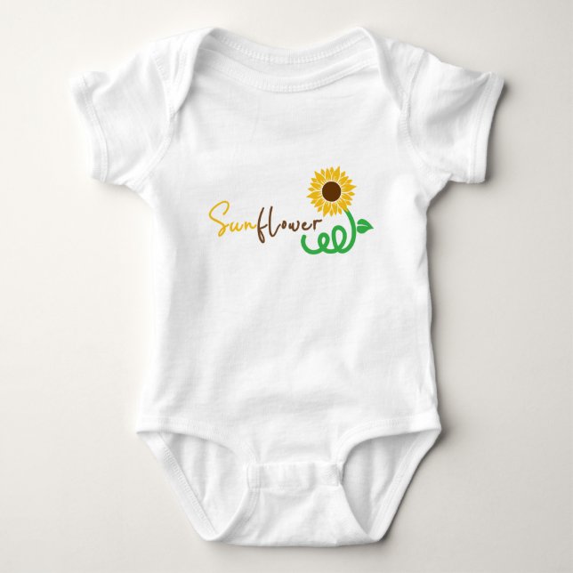 Solrosgrafi - Blommigt Art T Shirt (Framsida)