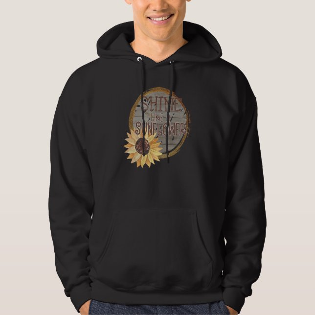 Solrosgrafi, sommarljus Avslappnad 5 Hoodie (Framsida)