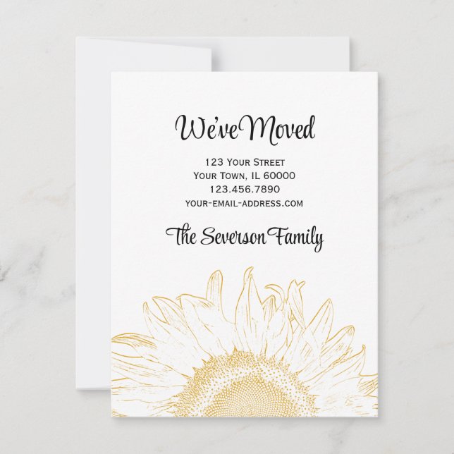 Solrosgrafikomställning i Adress Meddelande (Framsida)