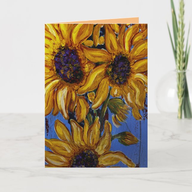 Solrosgrönt kort (Framsida)