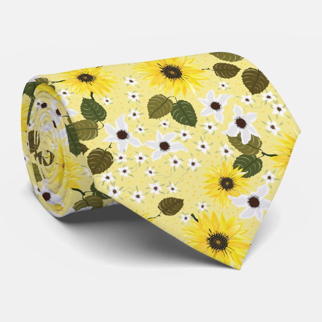 Solrosgul blomsterdesign slips (Rullad)