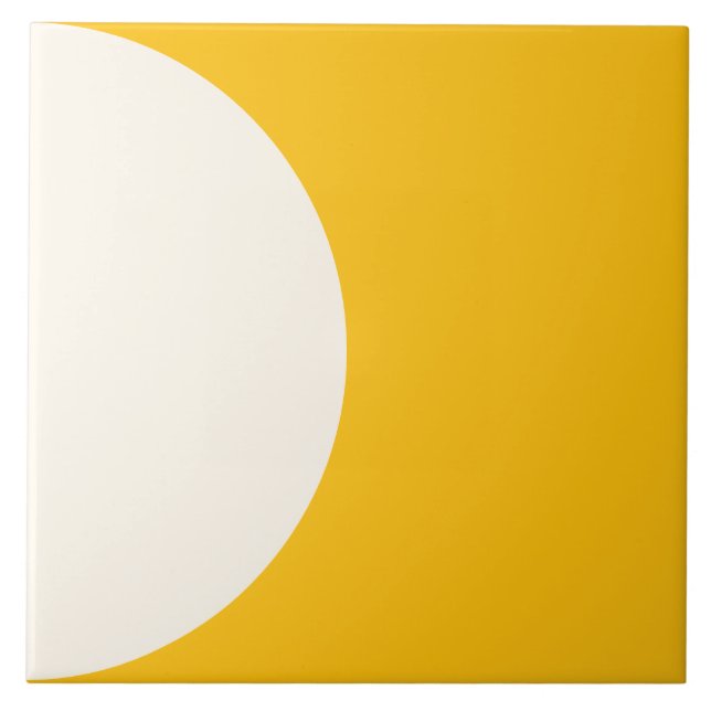 Solrosgul Modern Geometrisk Halvcirkel Kakel (Framsidan)