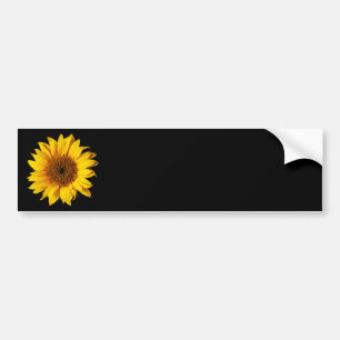 Solrosgult på svarten - skräddarsy solblommor bildekal