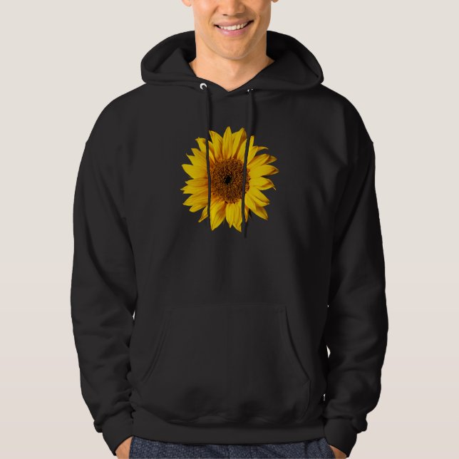 Solrosgult på svarten - skräddarsy solblommor munkjacka (Framsida)