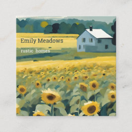 Solroshuset Fyrkantigt Visitkort