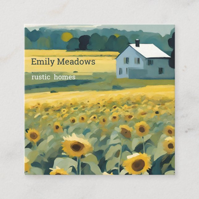 Solroshuset Fyrkantigt Visitkort (Framsida)