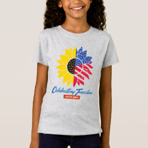 Solrosillustration 4 juli t shirt