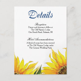 Solrosinformationskort Tilläggskort