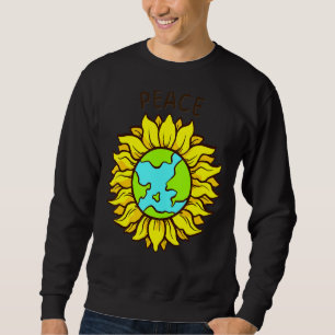 Solrosjordssymbol World Peace Lång Ärmad Tröja
