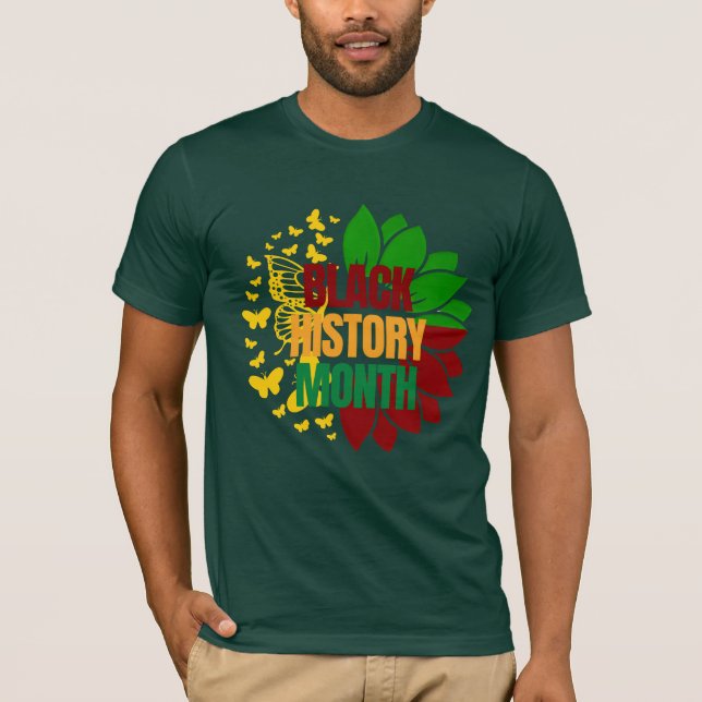 Solrosjunttelfte afrikansk svart frihet 1865 t shirt (Framsida)
