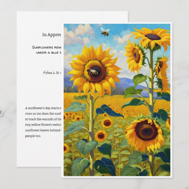 Solroskort A Chef Note Julkort (Fram/baksida)