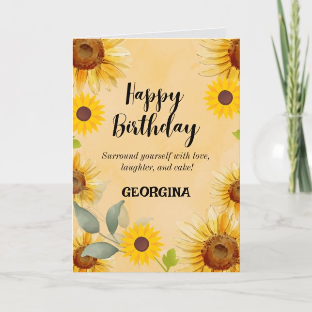 Solroskort för Blommigt Kort (Framsida)