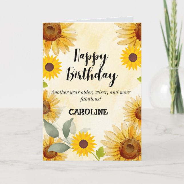 Solroskort för Blommigt Kort (Framsida)