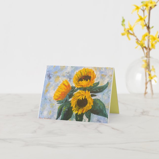 Solroskort Kort (Gul blomma)