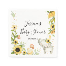 Solroskrans Elefant Baby Shower
