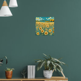 Solroslandskap i Van Gogh Stil Poster