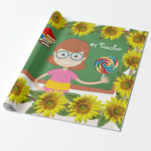 Solroslärare - Pappert radbyte Presentpapper