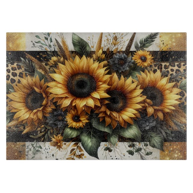 Solrosleopard Skriv ut skärskivor (Framsidan)