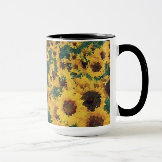 Solrosmålning - Mugg (Höger)