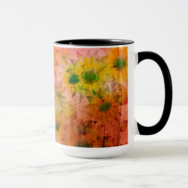 Solrosmålning Mugg (Höger)