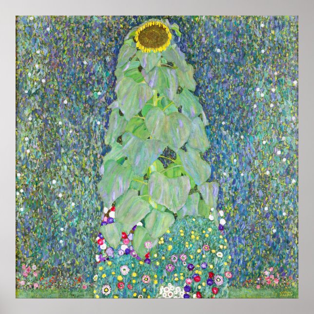 Solrosmålningen av Gustav Klimt  Poster (Framsidan)