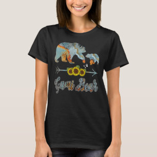 Solrosmatchande familjeutfall Gami Bear Mor T Shirt