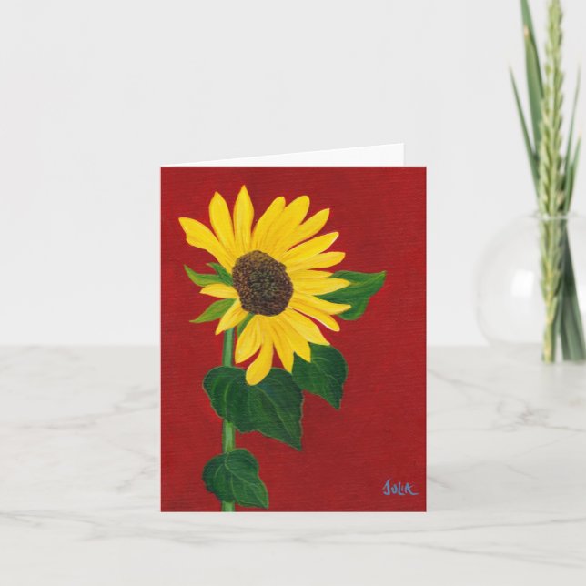 Solrosmeddelande Kort (Framsida)