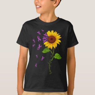 Solrosmedel Lila Ribbon Fibromyalgia Awareness Mon T Shirt