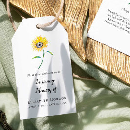 Solrosminnessädpacket Presentetikett