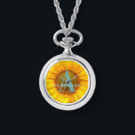 Solrosmonogram och modernt namn armbandsur<br><div class="desc">Modern solrosmonogram med stark roligt och namn-design. Perfekt för födelsedag,  jul,  studenten,  bröllop eller firande.</div>