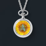 Solrosmonogram och modernt namn armbandsur<br><div class="desc">Modern solrosmonogram med stark roligt och namn-design. Perfekt för födelsedag,  jul,  studenten,  bröllop eller firande.</div>